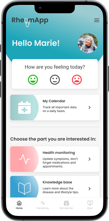 Rheumapp - Home Screen