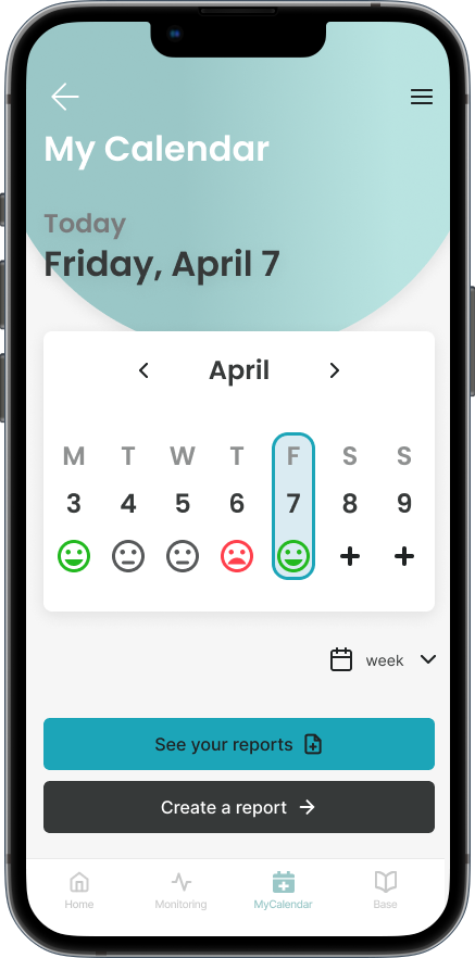 Rheumapp - MyCalendar - calendar