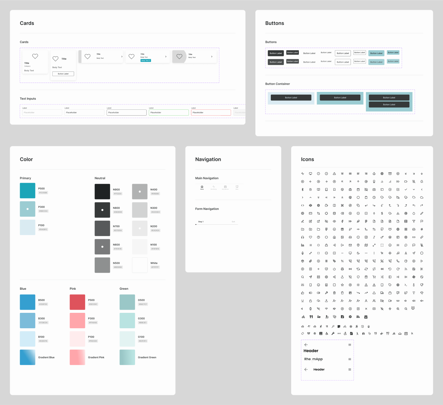 Prototypes & UI Kit - Rheumapp